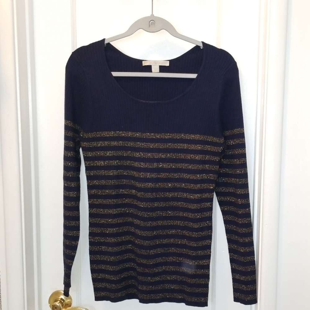 Blue and gold sweater